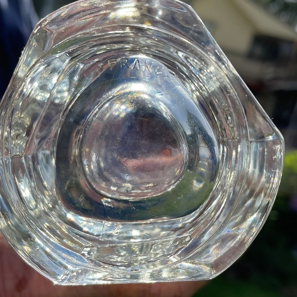 CRYSTAL glass vase, vintage, marked France, beautiful!